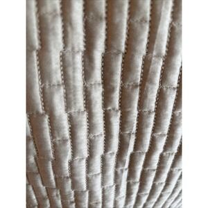 Home Treasures  LUXURY Fil Coupe Cotton Sateen KING Quilt White EUC USA made